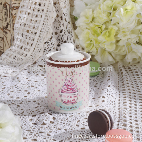 180CC Fine New Bone China Elegant Ceramic Canister set